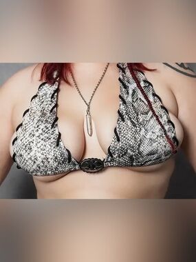 NIB FOREST INK SNAKE OIL STRING BIKINI TOP SZ 2X GREEN